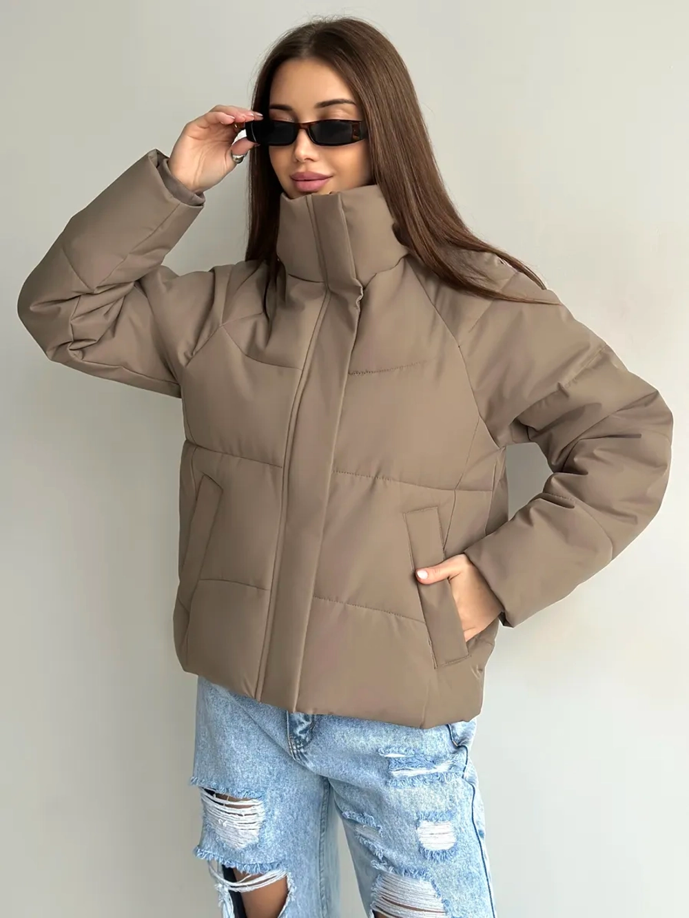 Куртка осенняя короткая без капюшона