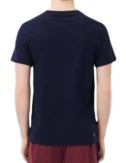 Мужская теннисная футболка Lacoste Ultra-Dry Sport Roland Garros Edition Tennis T-Shirt - небесный