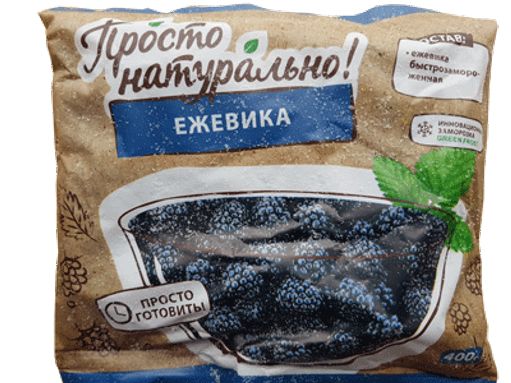 Ежевика замороженная (фасовка) 400 гр, 12 шт.