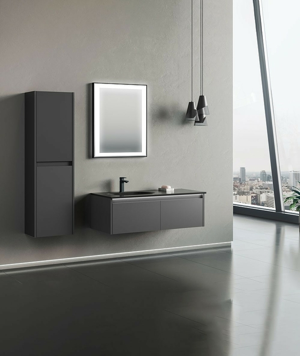 Шкаф пенал Orka Lisbon 40 3001191 подвесной Серый матовый