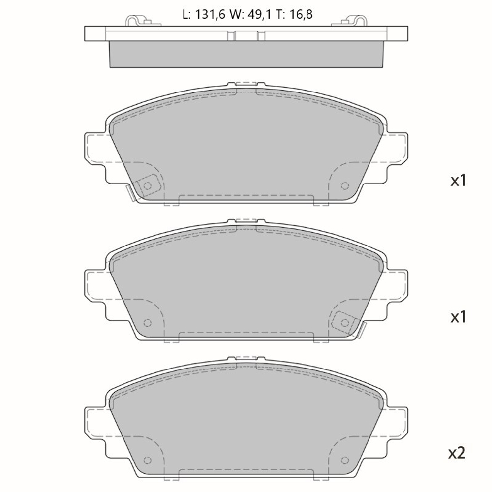 Колодки тормозные дисковые Avantech (противоскрипная пластина в компл.) AV063