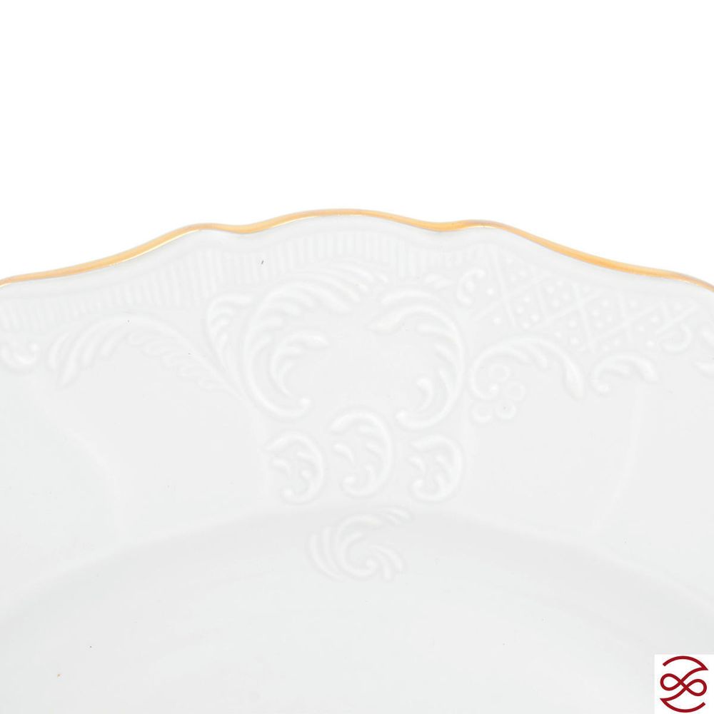 Блюдо круглое Bernadotte Белый узор 32 см