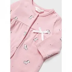 Комбинезон для девочки Mayoral Newborn Зебра Розовая пудра, 2 шт.