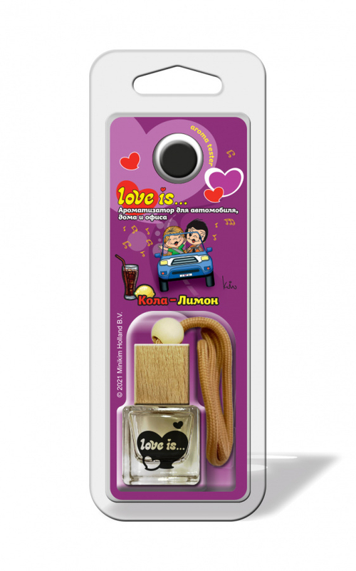 Ароматизатор воздуха LOVE IS... - кола-лимон (флакон с дер. крышкой)