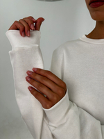 Свитшот женский оверсайз хлопок толстовка с начесом