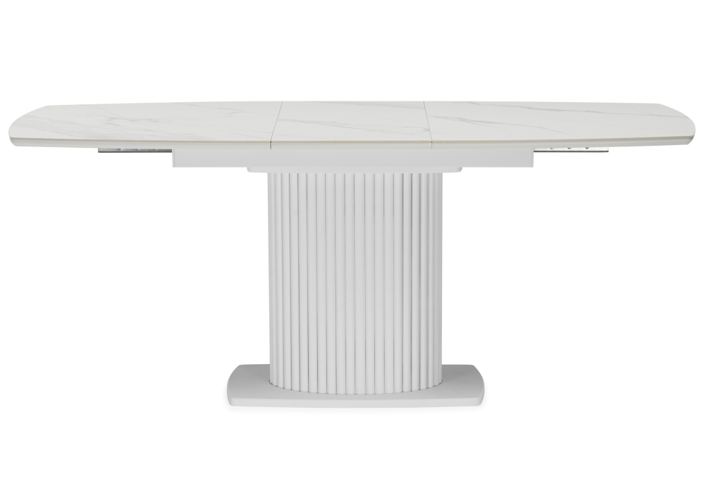 Керамический стол Woodville Фестер 140(180)х80 snow white, белый