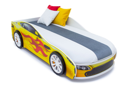 Кровать с матрасом Бельмарко Бондмобиль желтый