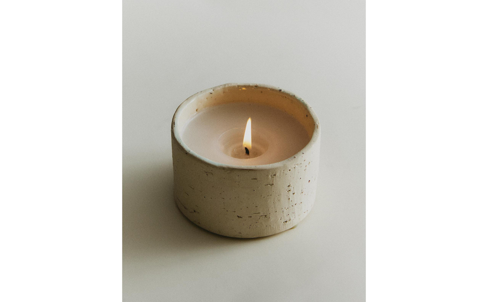 Декоративная свеча Zara Home, 8х14х14 см, керамика, 6361/065