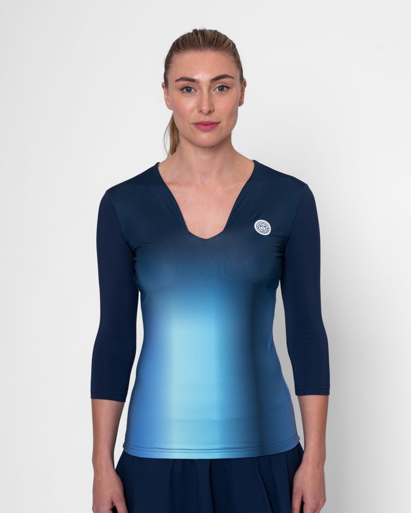 Футболка женская с длинным рукавом Spectrum и V-образным вырезом