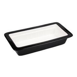Гастроемкость 1/3 h65 мм фарфор 325*176*65 мм 4,5 л черная/белая P.L. Proff Cuisine