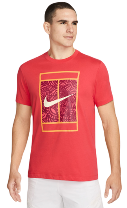 Мужская теннисная футболка Nike Court Dri-Fit Tennis T-Shirt - track red