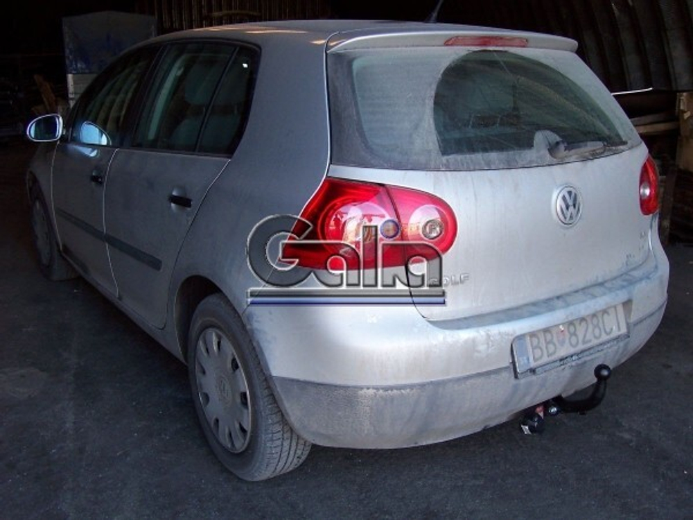 Фаркоп оцинкованный Galia A038C для Audi A3 2003-2008: хетчбек 3 двери, VW Golf V, VI, Plus хетчбек 3/5 дверей 2003-2008, 2008-2013 (2WD только)(паспорт и сертификат в комплекте)(без электрики)