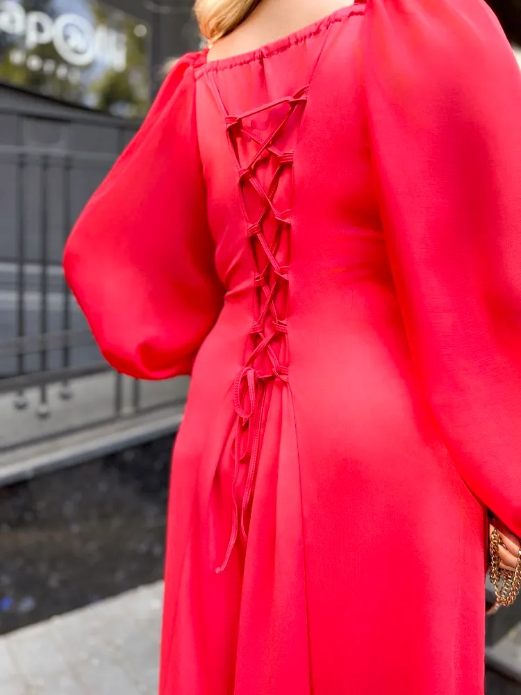 Платье с разрезом УК-1118 Фабрика Моды