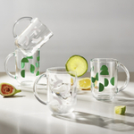 Набор кружек IKEA SKEDSTOR, Зеленый, Белый, Стекло, 300 мл, 2 шт