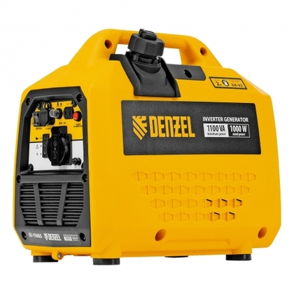 Генератор инверторный Denzel GS-1100iS, 1,1 кВт, 230 В, закрытый корпус, ручной старт