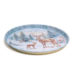 ПОДНОС СЕРВИРОВОЧНЫЙ AGNESS "ЗИМНЯЯ СКАЗКА" 33*2,1 СМ