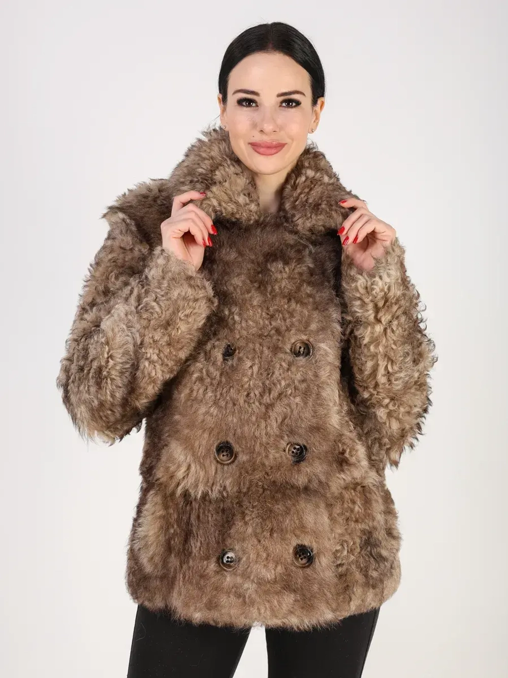 Дубленка зимняя шуба натуральная короткая