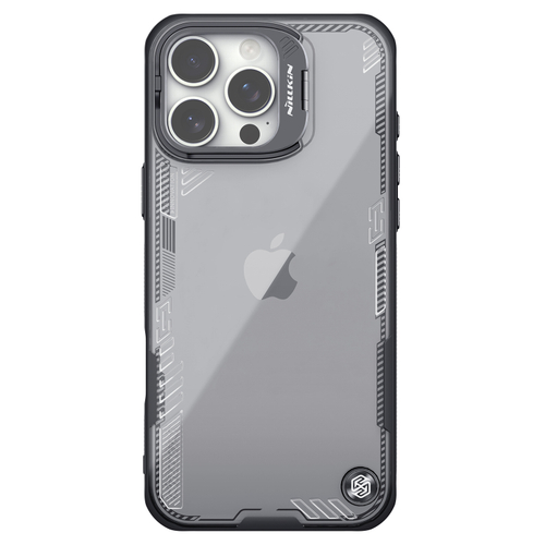 Чехол тонированный от Nillkin с металлической крышкой на iPhone 16 Pro Max, серия Iceblade Prop Case (Hollow Version) (версия с открытой камерой)