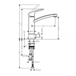 Смеситель для кухни Hansgrohe Focus M414-H200 73887000 хром