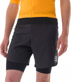 Теннисные шорты Compressport Trial 2-in-1 - black