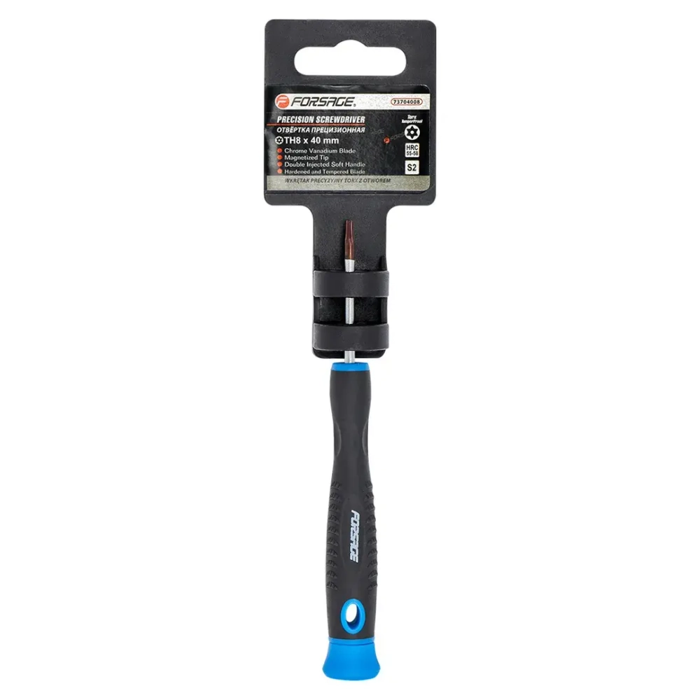 Отвертка TORX с отверстием ювелирная T8Hх40мм Forsage F-73704008