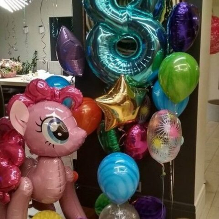 Композиция с цифрой и Пинки Пай