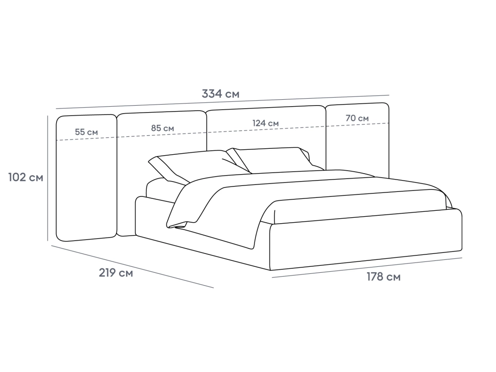 Кровать Atessa без подъемного механизма