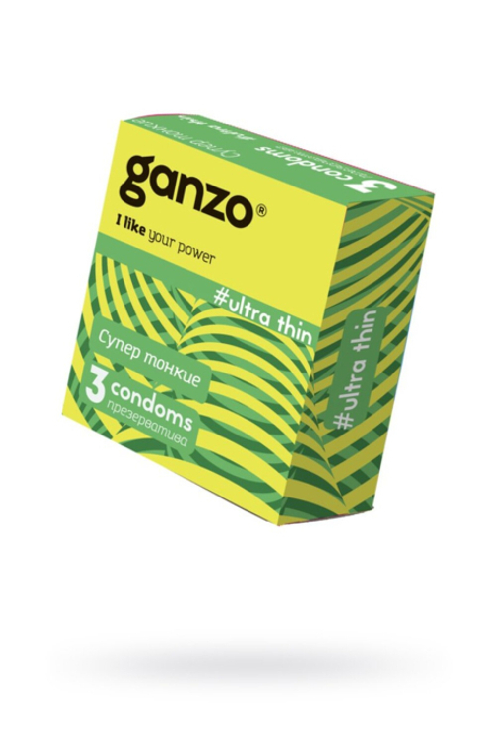 Презервативы Ganzo Ultra thin, ультратонкие, латекс, 18 см, 3 шт