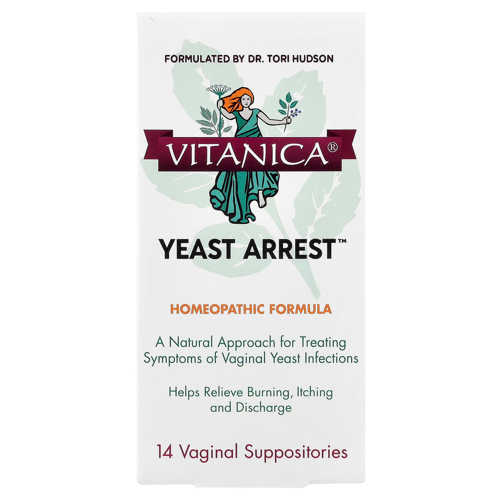 Vitanica, Yeast Arrest™, Yeast Arrest™, 14 вагинальных свечей