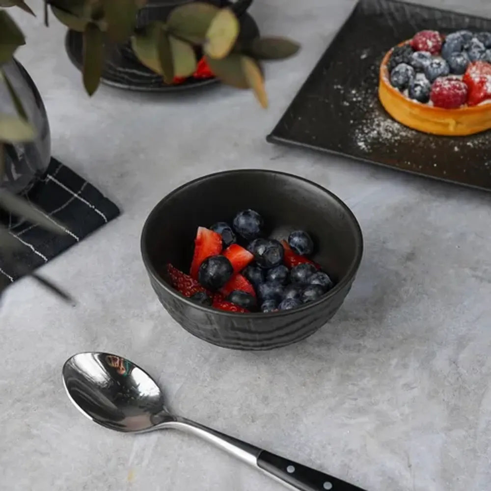 Соусник 150 мл d 9,8 см h5 см круглый фарфор Black Raw Wood P.L. Proff Cuisine [4]