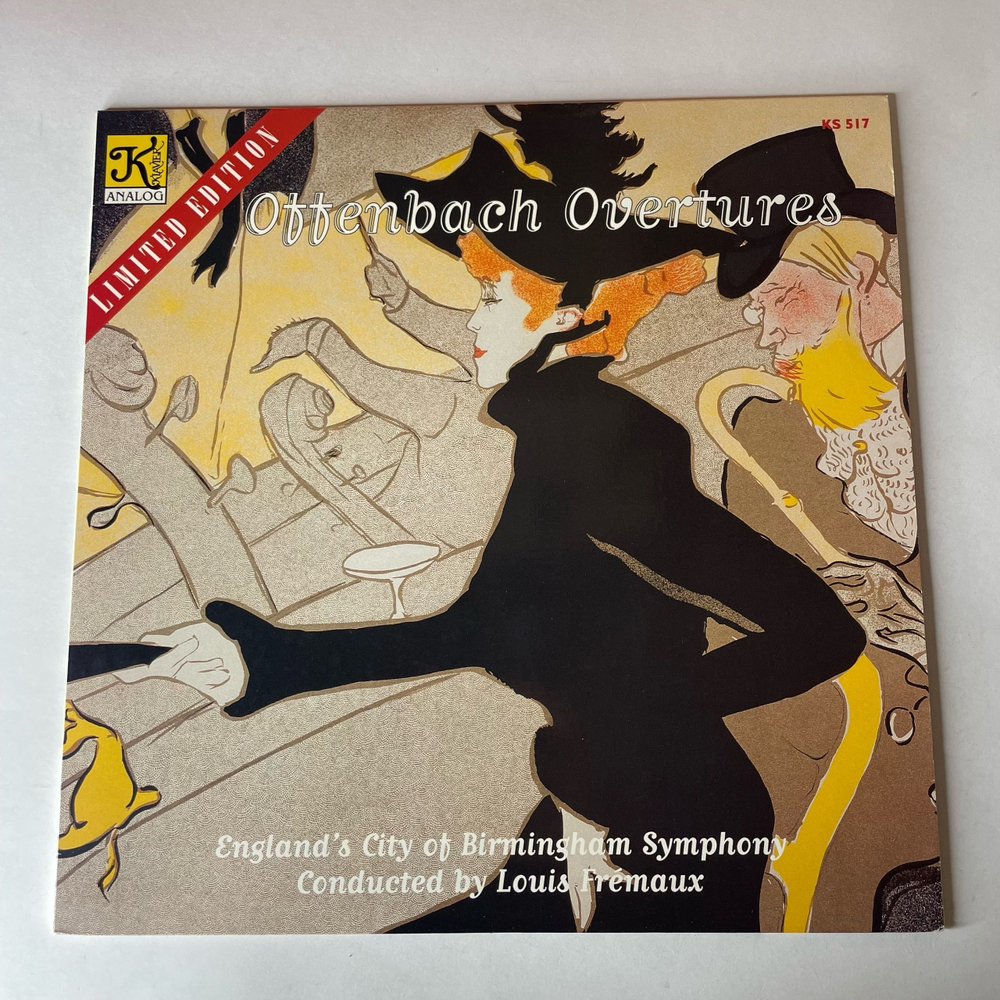 Винтажная виниловая пластинка LP Offenbach Жак Оффенбах, With City Of Birmingham Symphony, Conducted By Louis Fremaux, Offenbach Overtures Увертюры (США 1973)