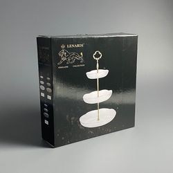 Lenardi 200-158 Трехъярусная этажерка в под.уп.(х12)Стекло