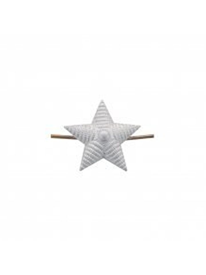 Звезда малая металл серебро рифленая (на погоны)