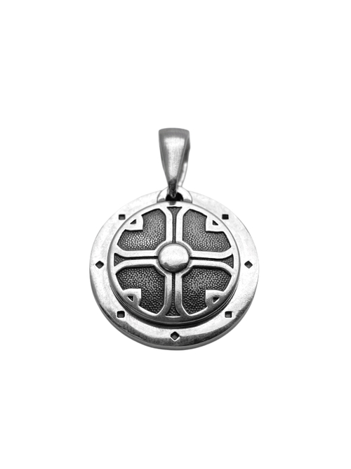 Образок из серебра/Чернение/С подвижным ухом/Георгий Победоносец