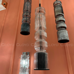 Подвесной светильник Cloyd HOW P1 / выс. 39 см - черный - прозрачн. стекло (арт.11602)