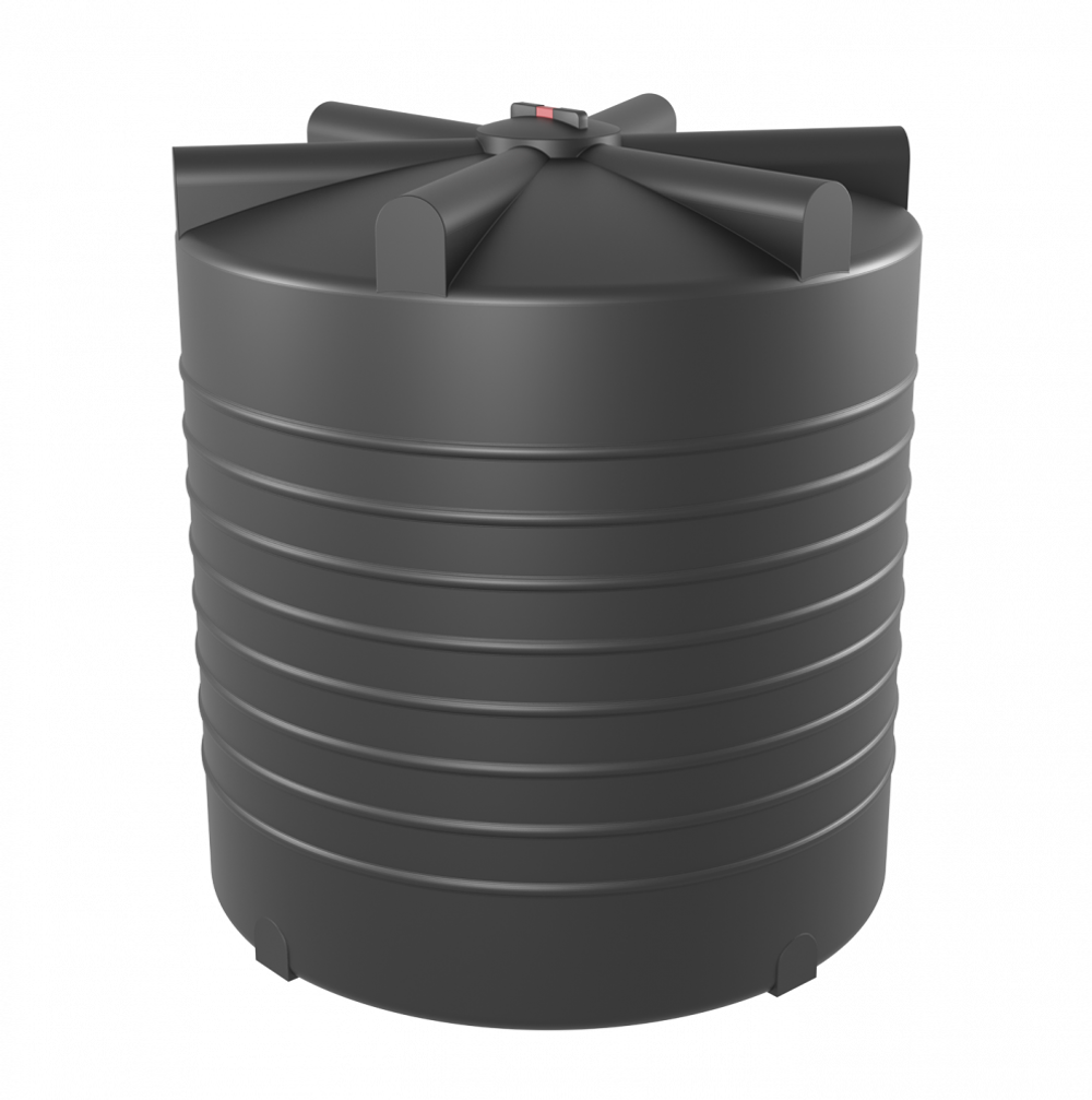 Емкость для технической воды Мультпласт KР-5000 5000 л. вертикальная (1950x1950x2100см;115кг;черный) - арт.552060