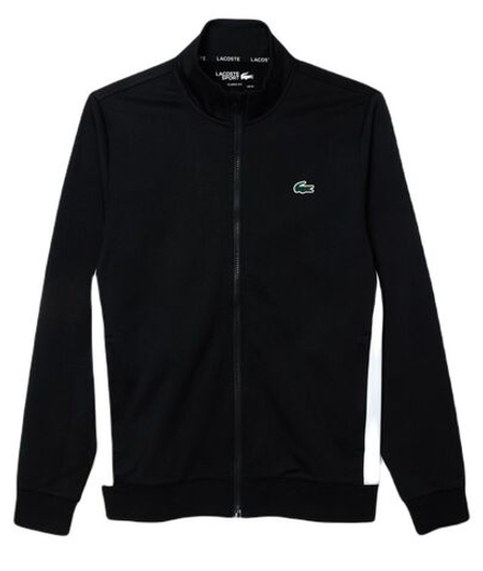 Мужская теннисная кофта Lacoste Tennis Zipped Ripstop Tennis Sweatshirt - черный