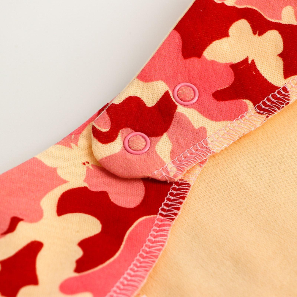 6712066 Фартук нагрудный «Бандана» на кнопках , 1 шт. (100% Хлопок), красный