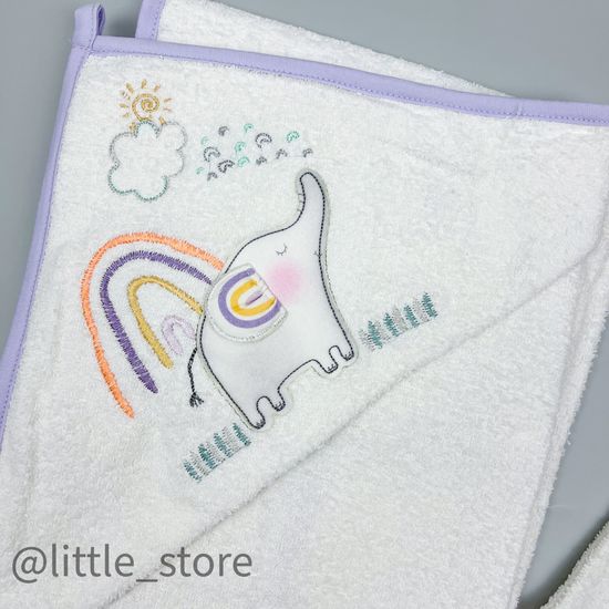 Полотенце махровое "Слоненок" лиловый