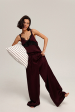 Брюки атласные