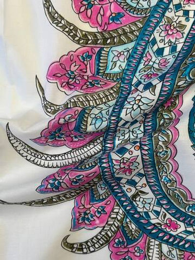 Хлопок Max Mara с разноцветными узорами