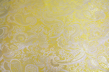 Парча жаккард металлик желтая