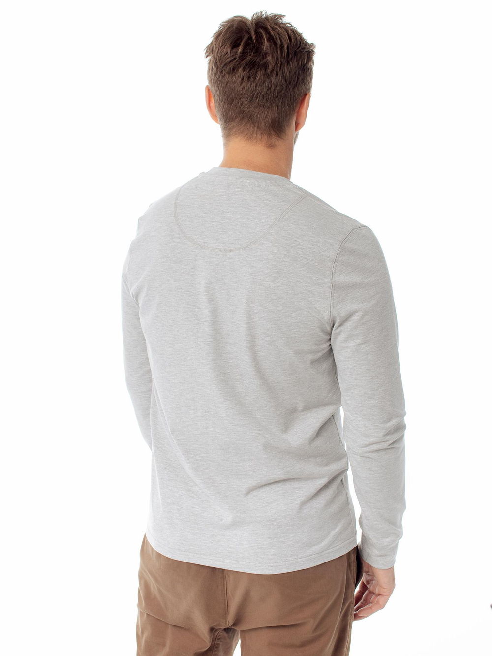 Лонгслив мужской серый, серая футболка с рукавами