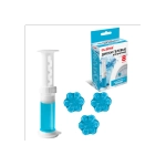 Диски гелевые, освежитель и очиститель для унитаза / писсуара, 8 дисков 44 г, LAIMA, "Океан", шприц, 609796