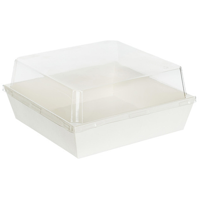 Контейнер бумажный Ant Box White с крышкой 750 мл 15-15 (150x150x80) 1/300