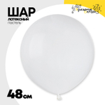Шар латексный Пастель 48 см (Белый)