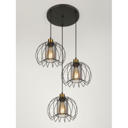 Светильник подвесной (подвес) Rivoli Adelaida 5108-203 3хЕ27 60 Вт лофт-кантри | Rivoli