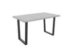 Стол кухонный обеденный раздвижной Цемент Светлый/Чёрный, ЦЮРИХ, 138х85х75 см