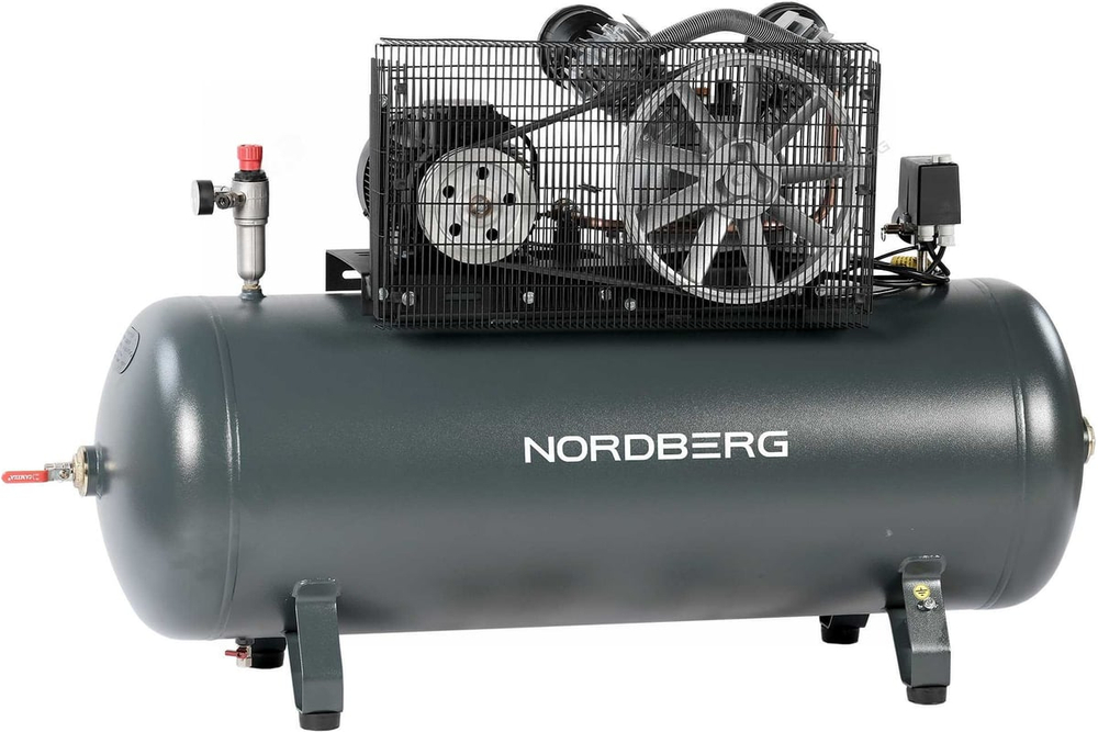 Компрессор поршневой с ременной передачей 380В, ресив. 270л, 880л/мин NORDBERG NCP300/880