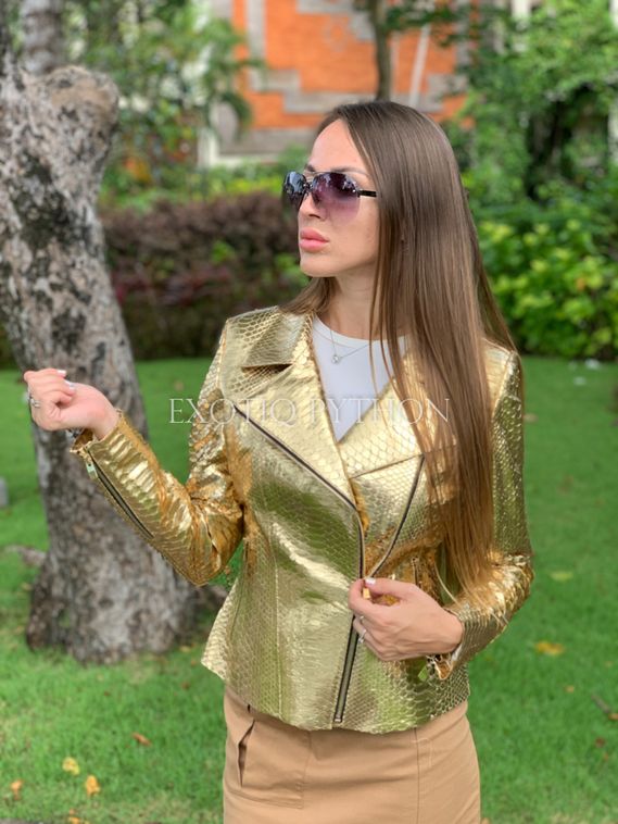 Женская куртка из кожи питона JT-93